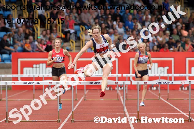 Womens 400 metres hurdles, British Championships, Birmingham. Photo: David T. Hewitson/Sports for All Pics